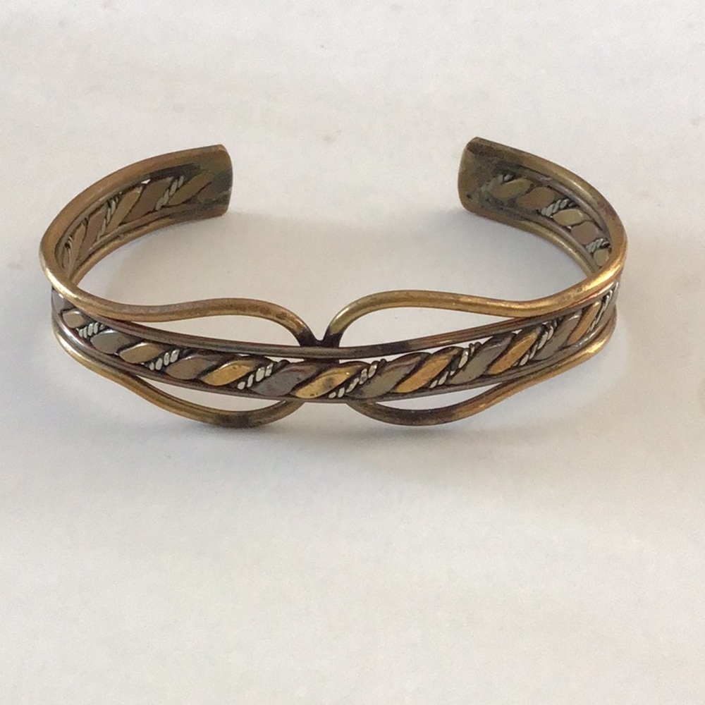 Vintage Tri-Colour Metal Bracelet